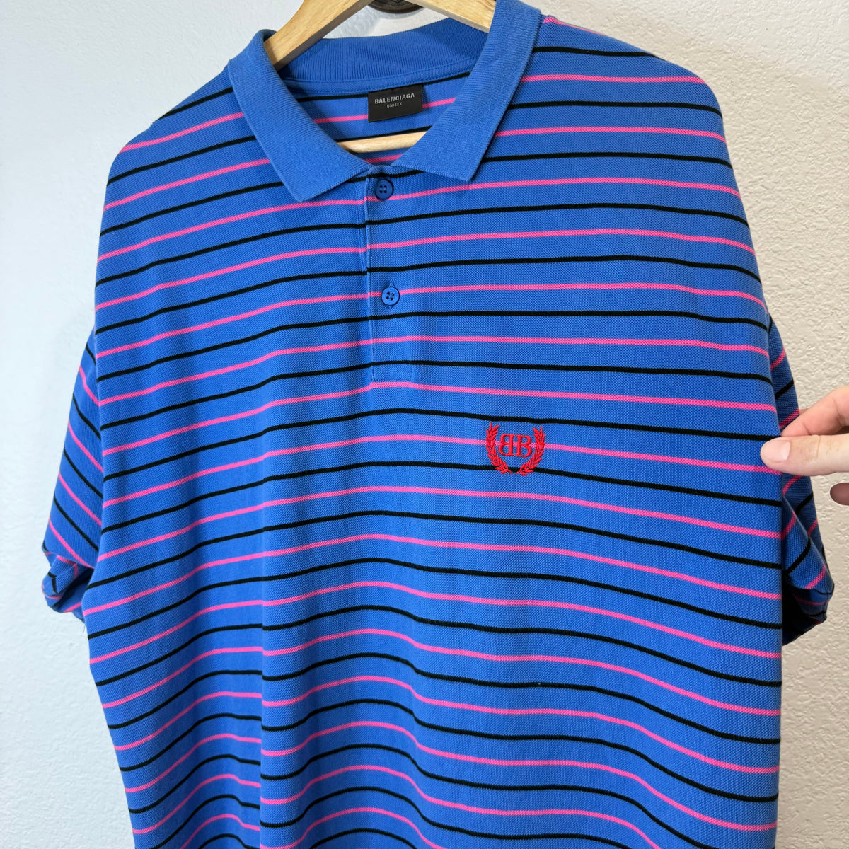 Balenciaga Stipe Polo Shirt - Size S