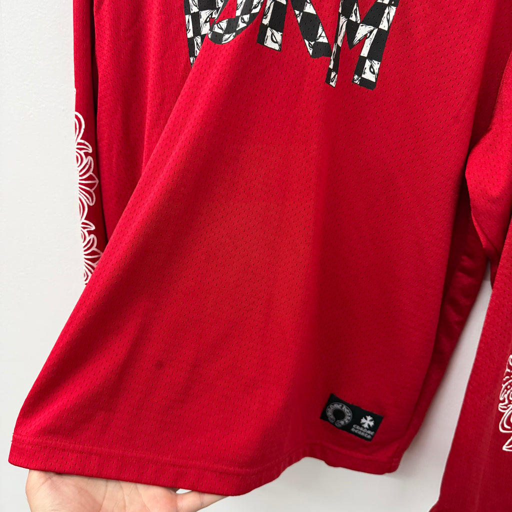 Chrome Hearts Matty Boy Form Red Longsleeve Jersey - Size L