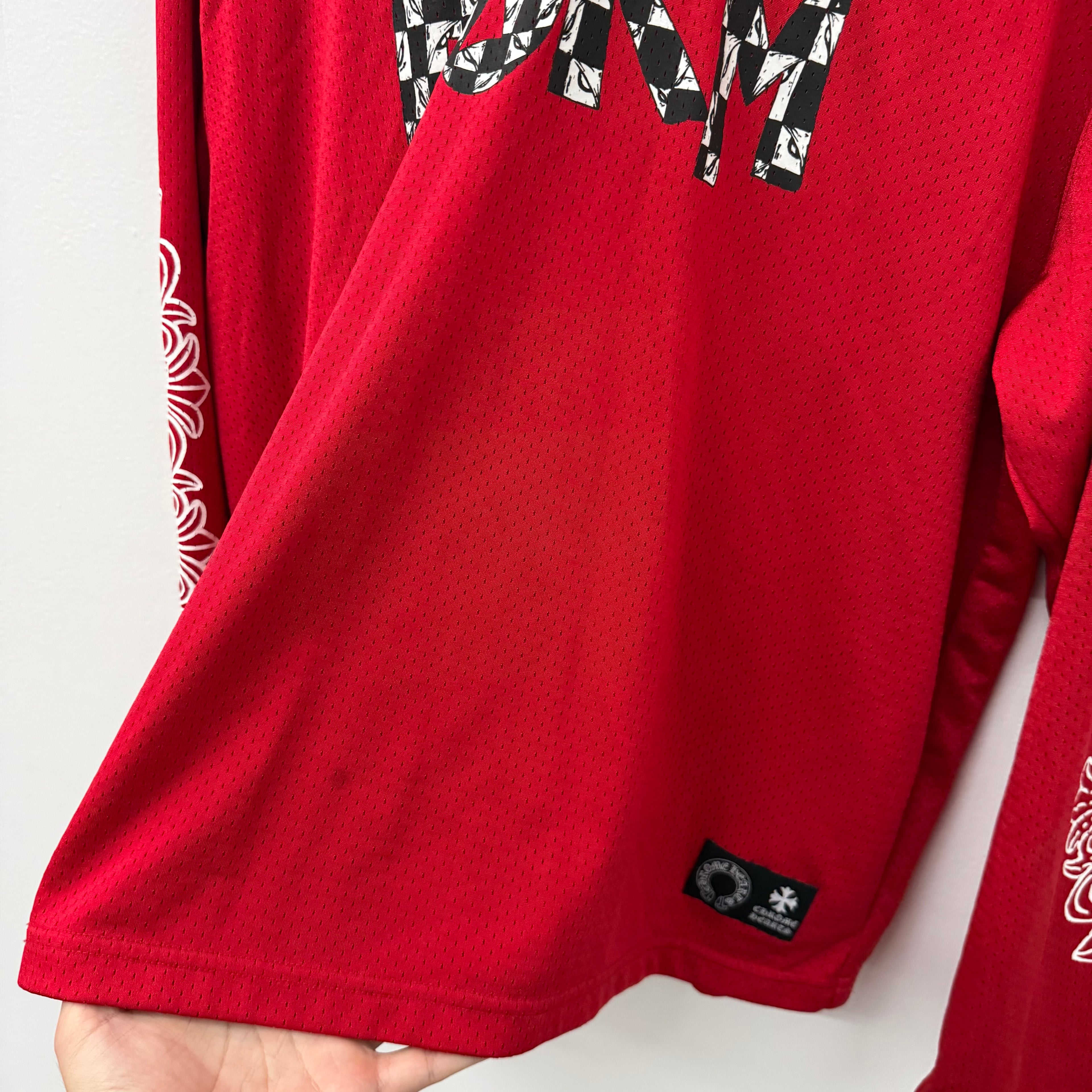 Chrome Hearts Matty Boy Form Red Longsleeve Jersey - Size L