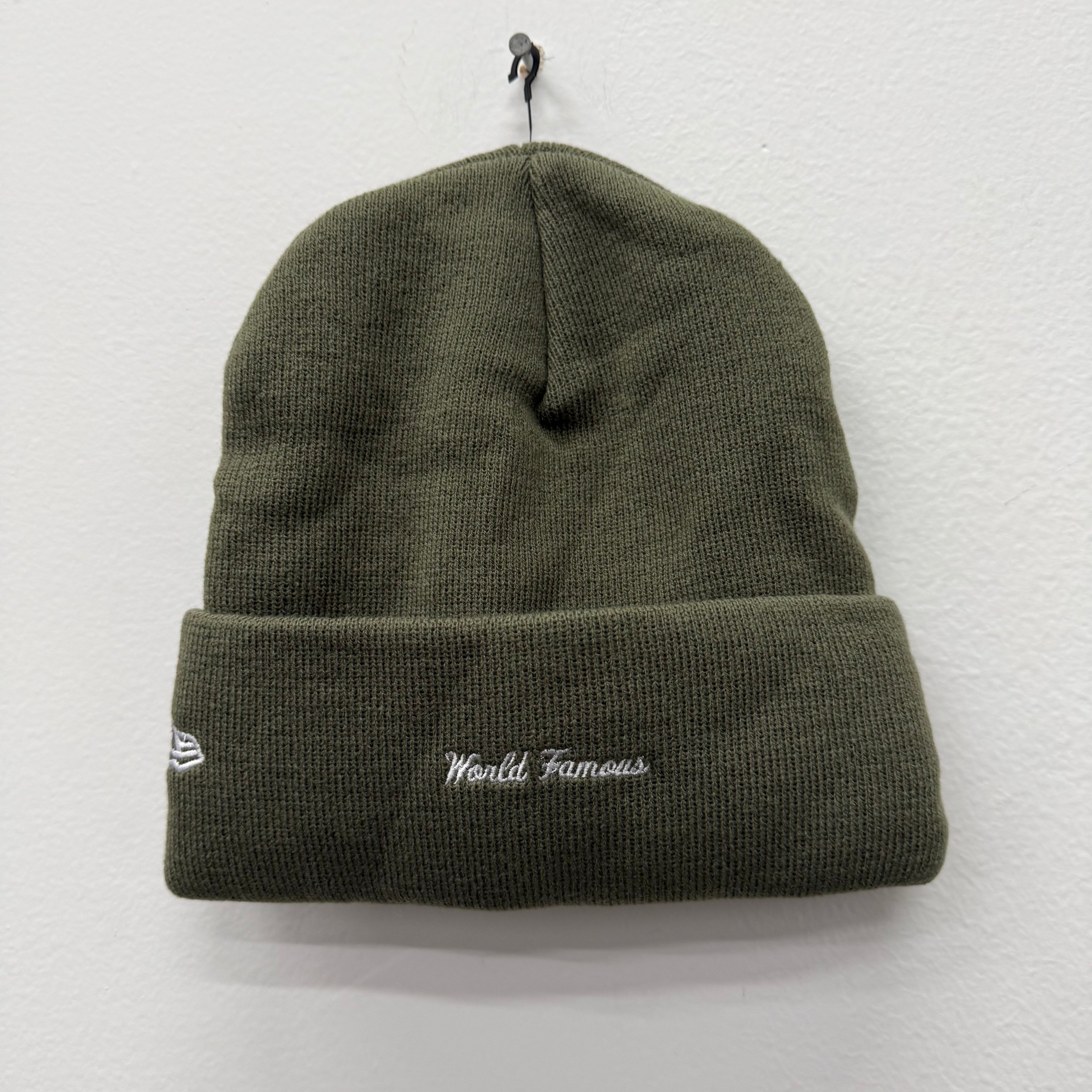 Suprem New Era Box Logo Beanie Olive FW25