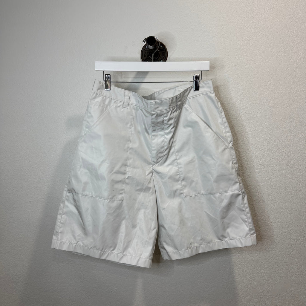 Prada White Re-Nylon Shorts - Size 50 (US 34)