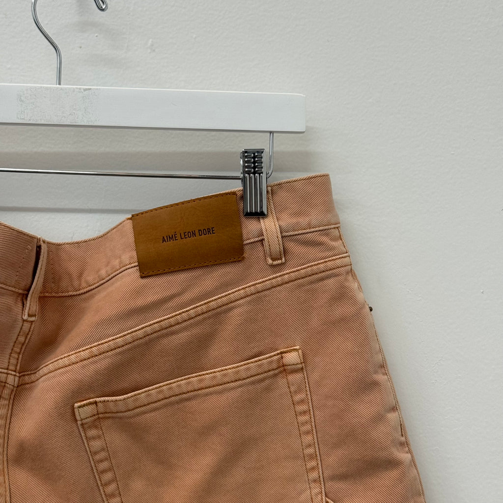 Aime Leon Dore ALD Salmon Denim Shorts - Size XL