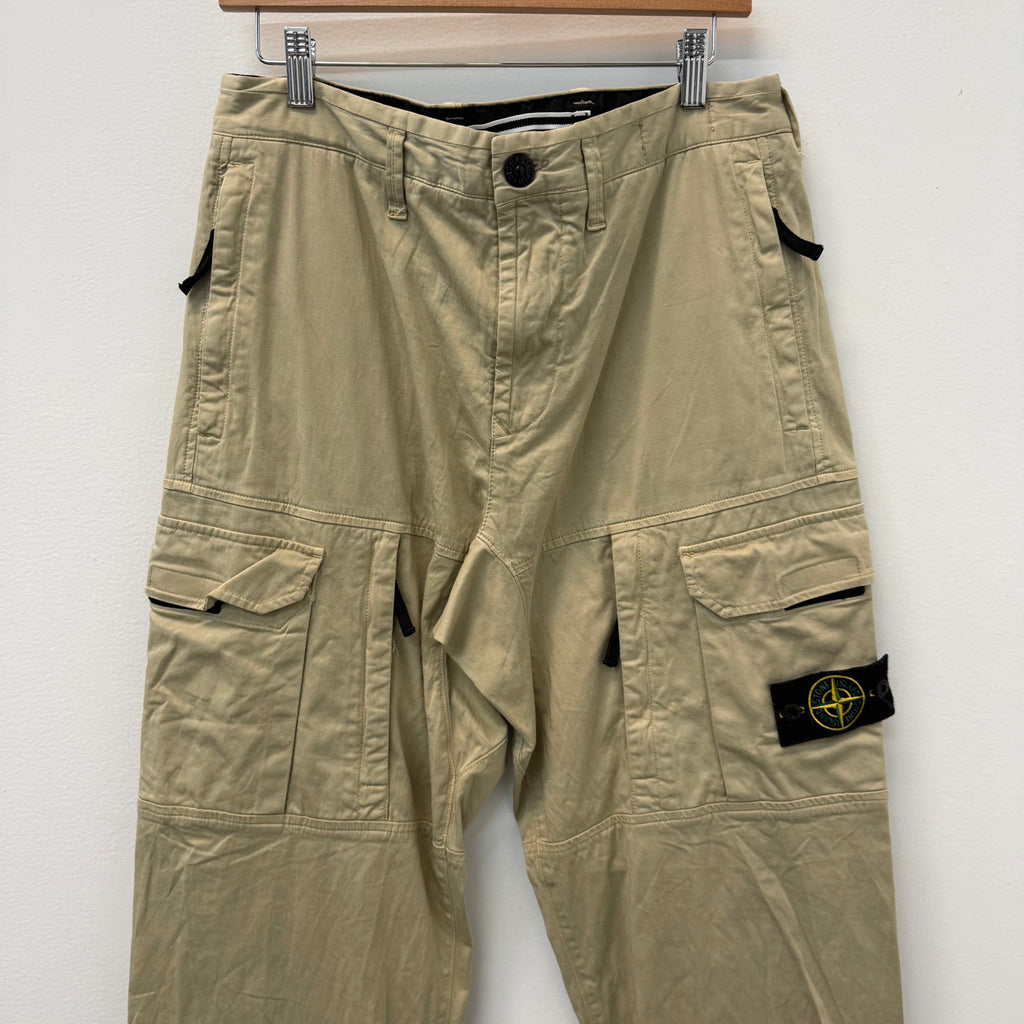 Stone Island Beige Compass Cargo Pants - Size 30