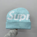 Supreme Big Logo Beanie Blue