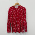 CDG Play Polka Dot Longsleeve Shirt - Size XL