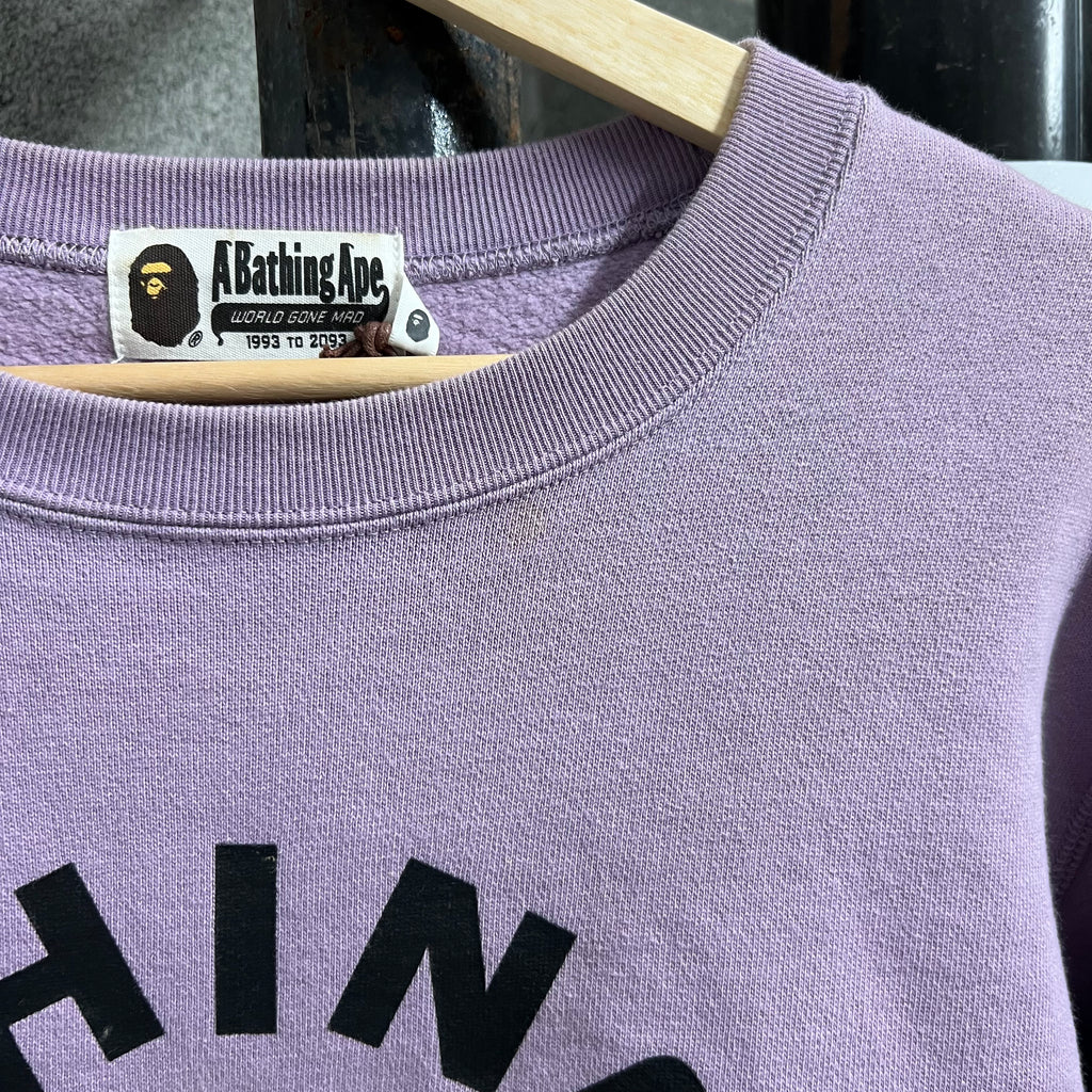 Bape Purple College Crewneck - Size M