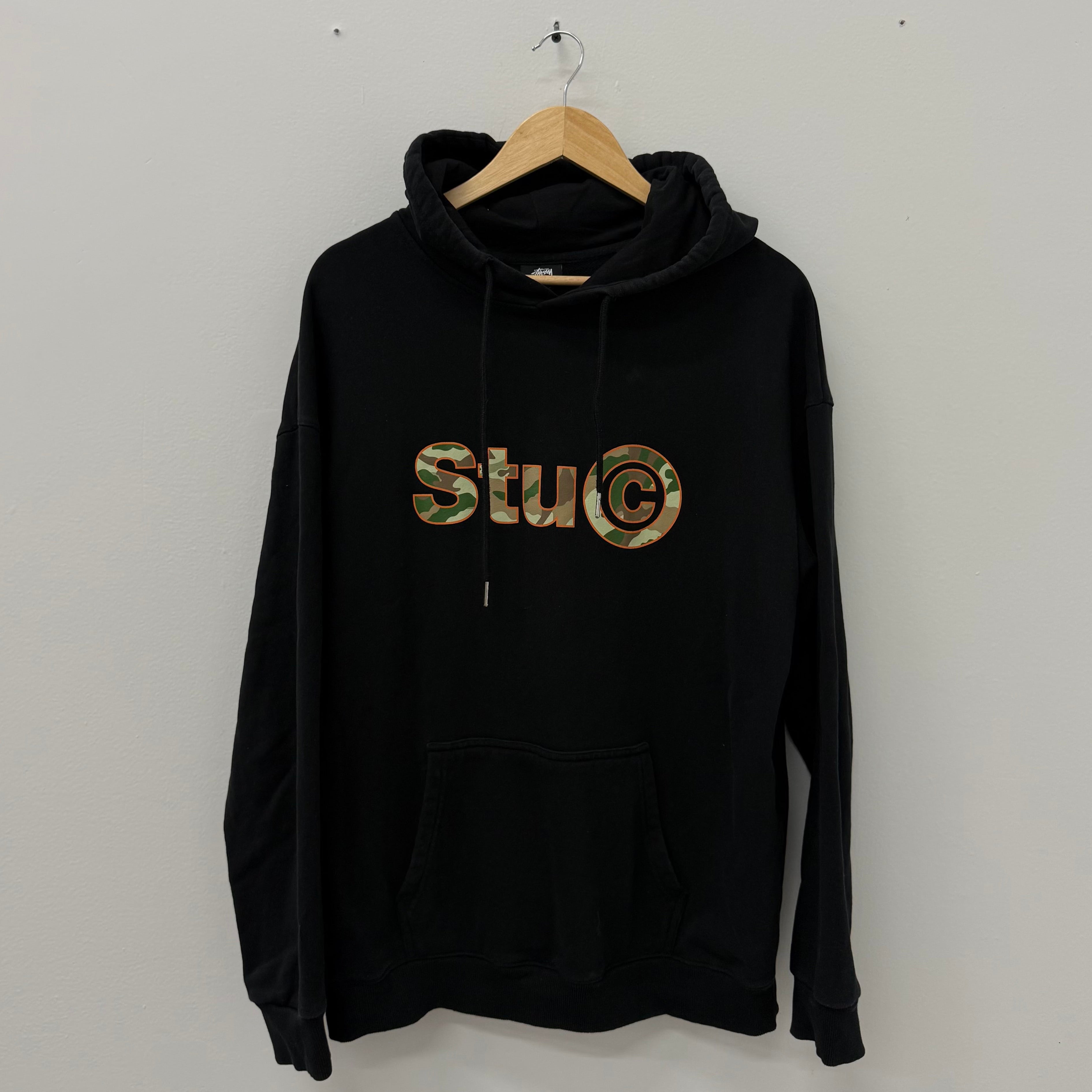 Stussy Stu C Camo Hoodie - Size XXL