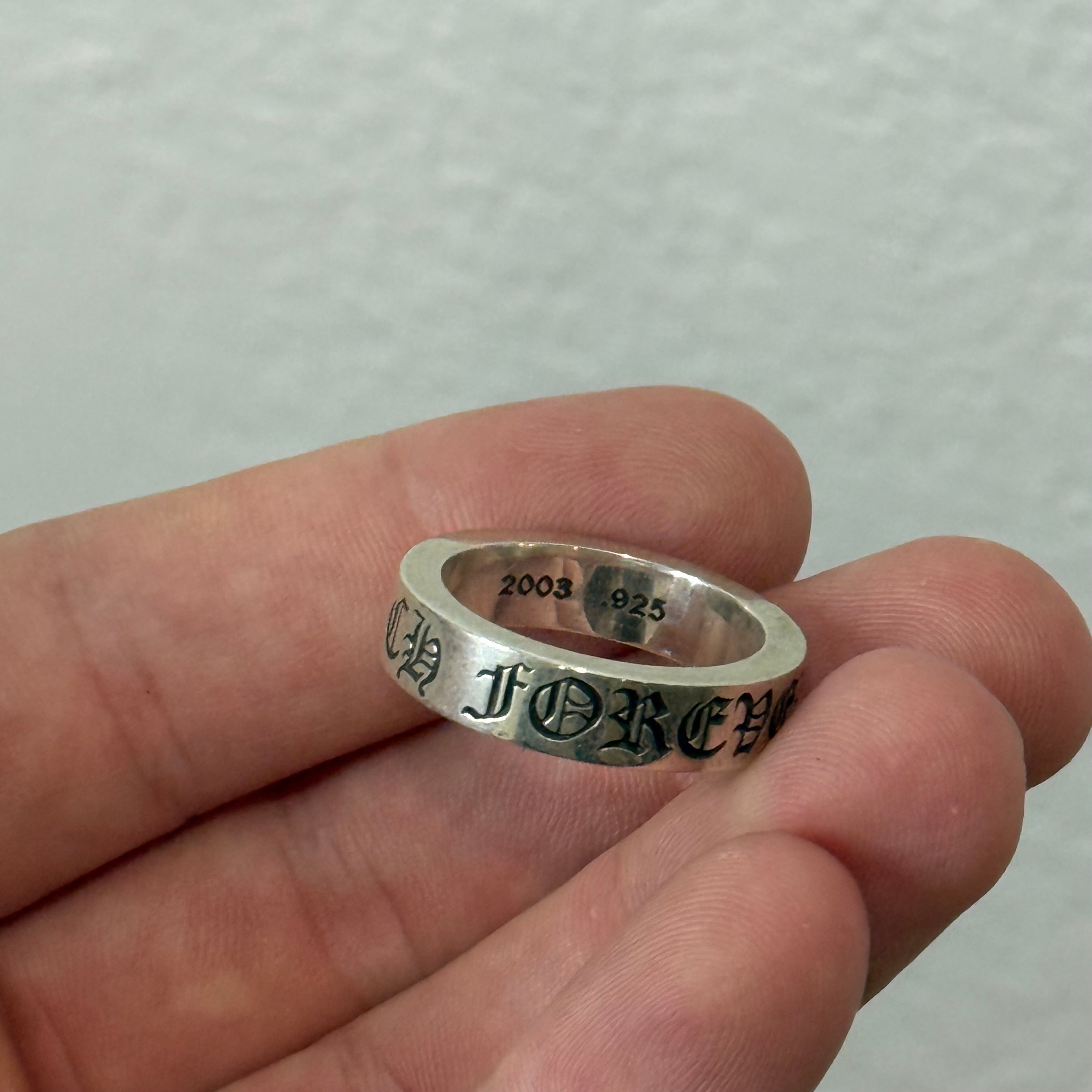 Chrome Hearts Forever Spacer Ring Silver - Size 10