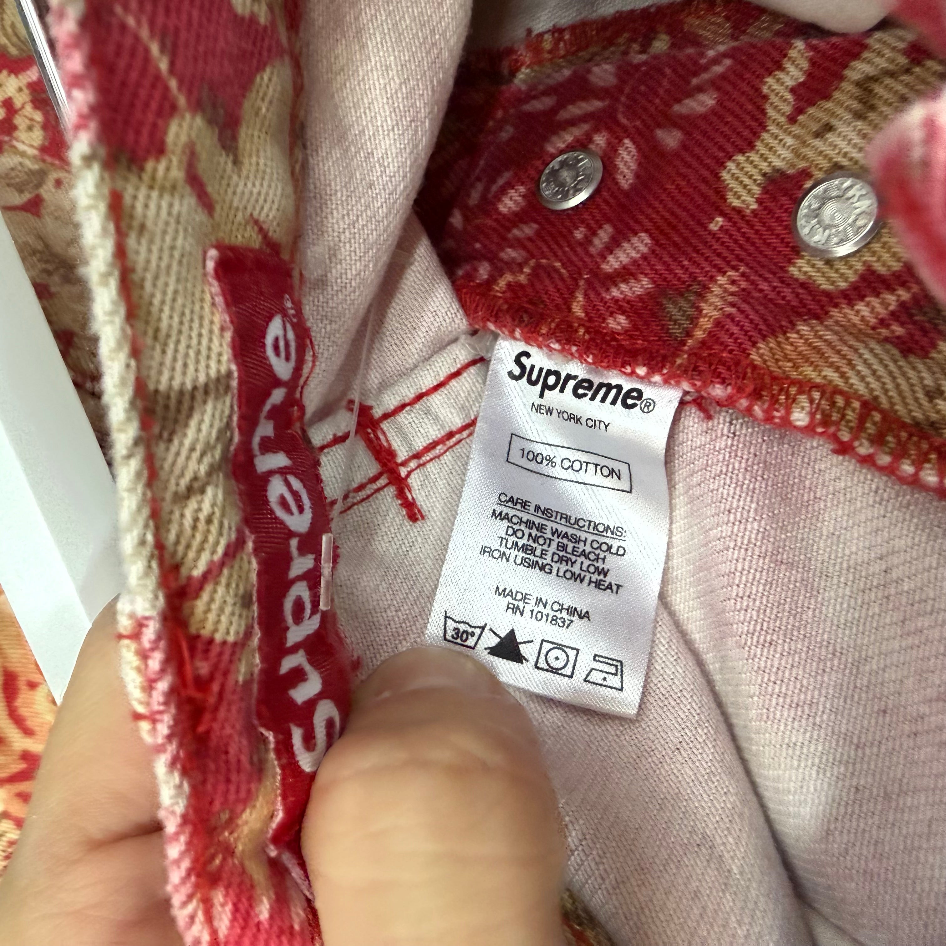 Supreme Rose Floral Denim FW17 - Size 30
