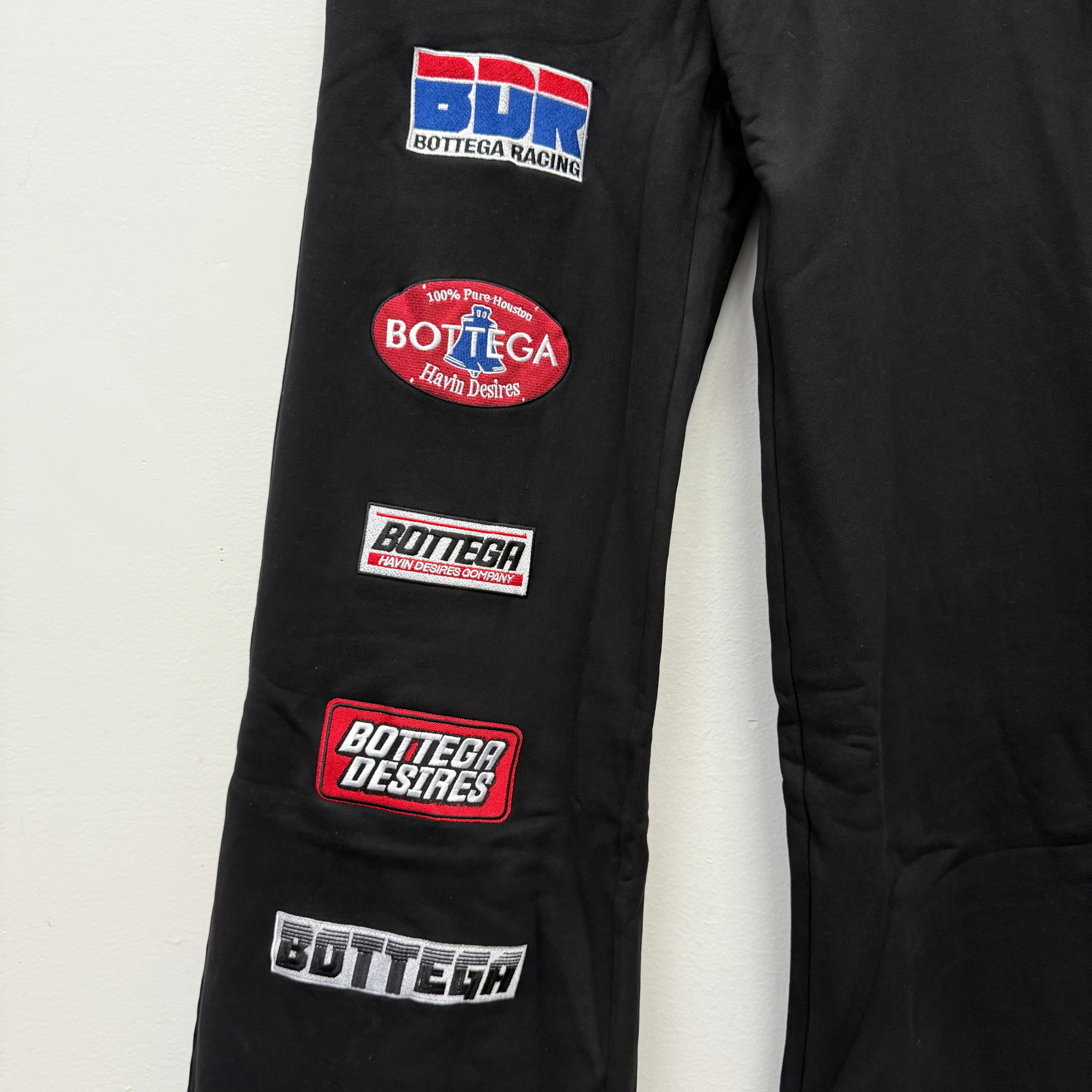 Bottega Desires Patches Sweatpants Black