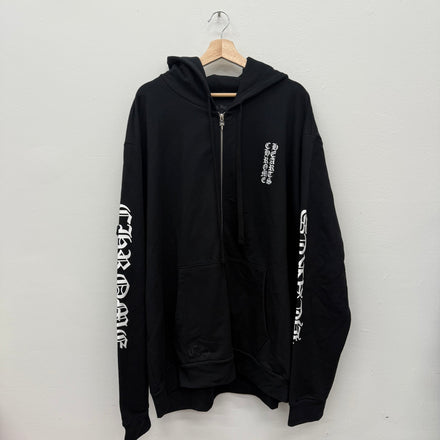 Chrome Hearts Script Zip-Up Hoodie - Size XXL
