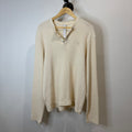 Chrome Hearts Henley Embroidered Waffle Thermal Lognsleeve - Size XL