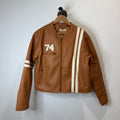74 is War Leather Racing Jacket Brown - Size M