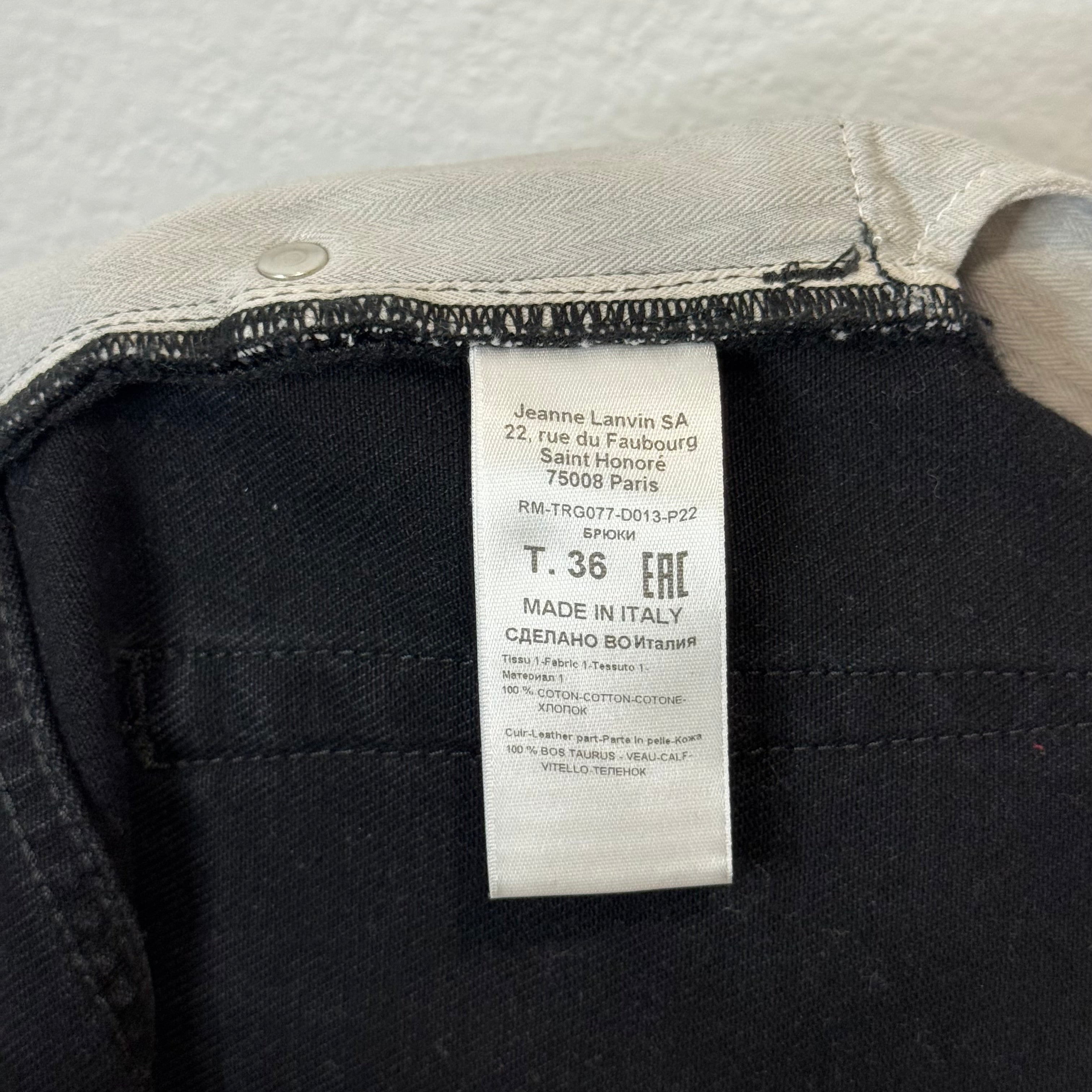 Lanvin x Gallery Dept Black Denim - Size 36