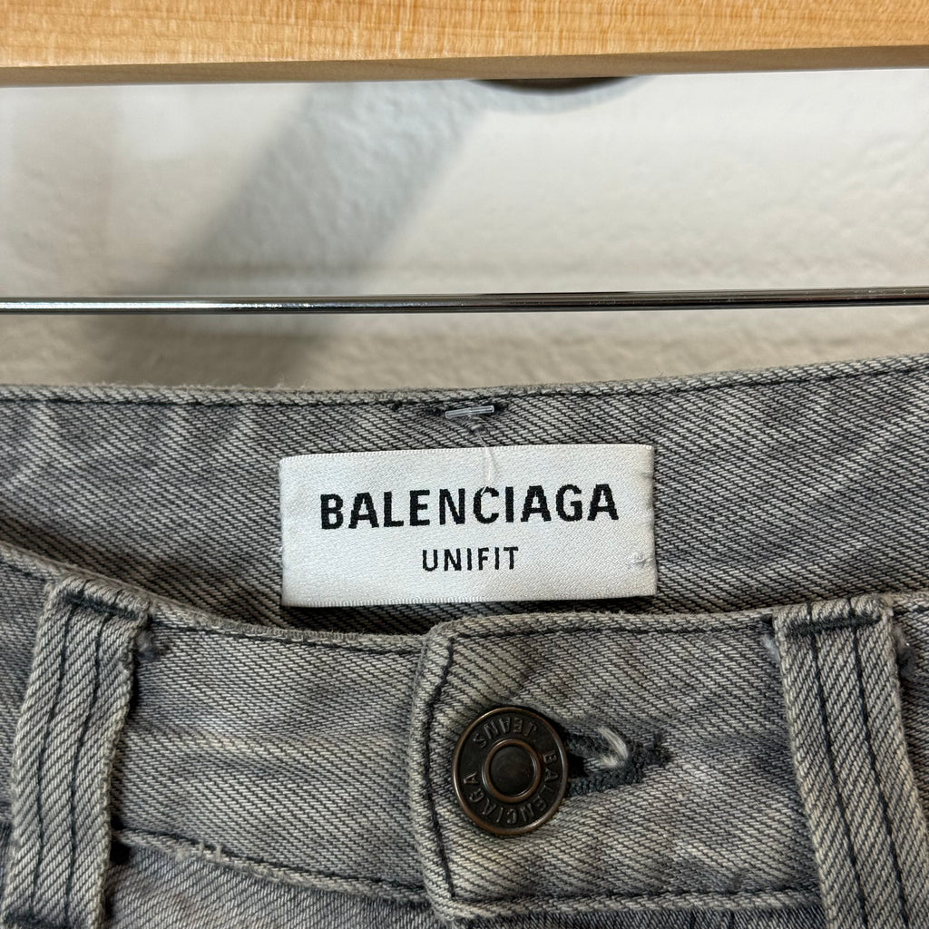 Balenciaga Distressed Skater Denim Shorts - Size M (34)