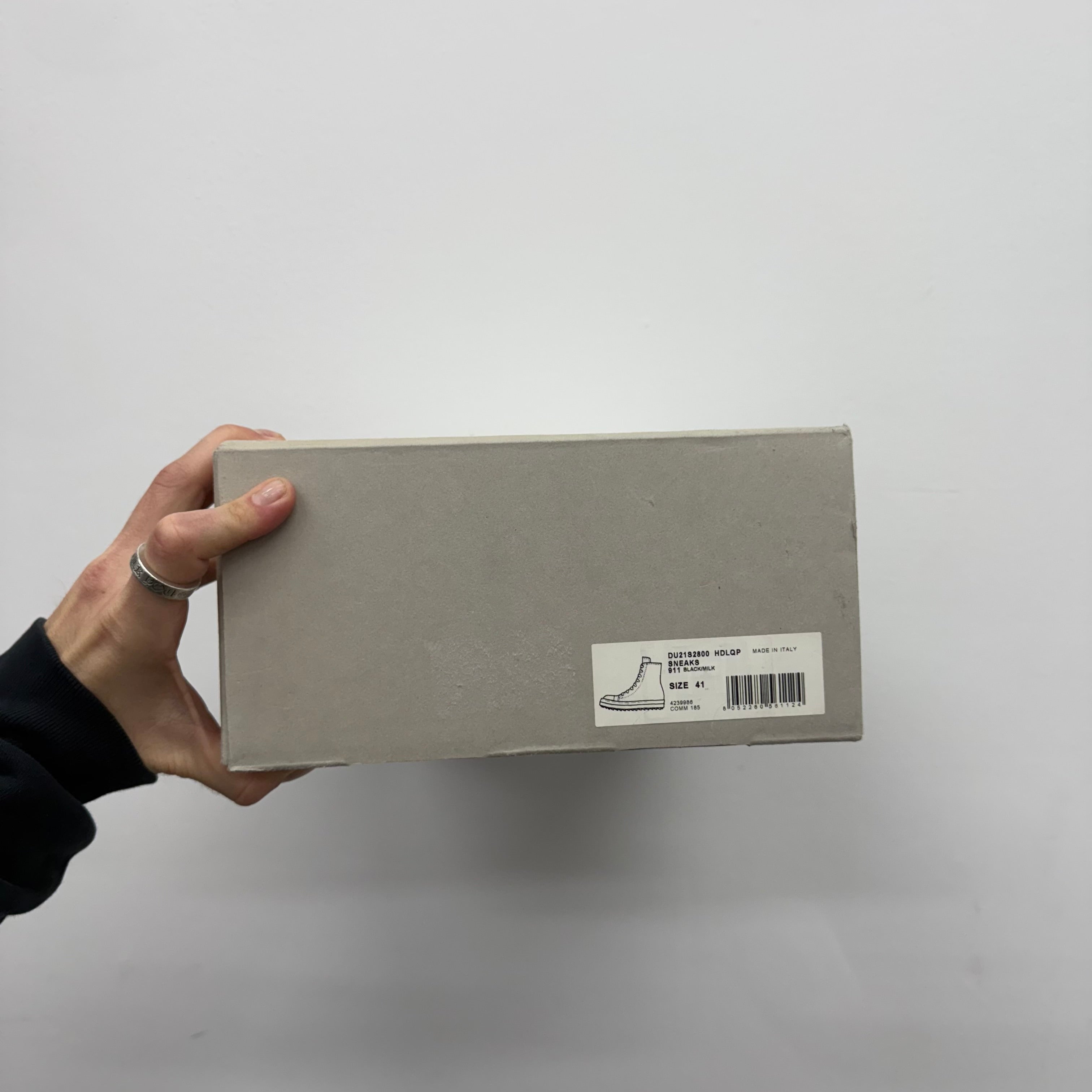 Rick Owens Denim Ramone High Sneakers - Size 41 (US 8)
