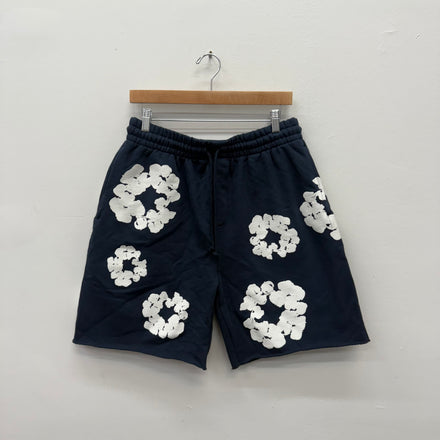 Denim Tears Wreath Sweatshorts Blue Navy - Size L