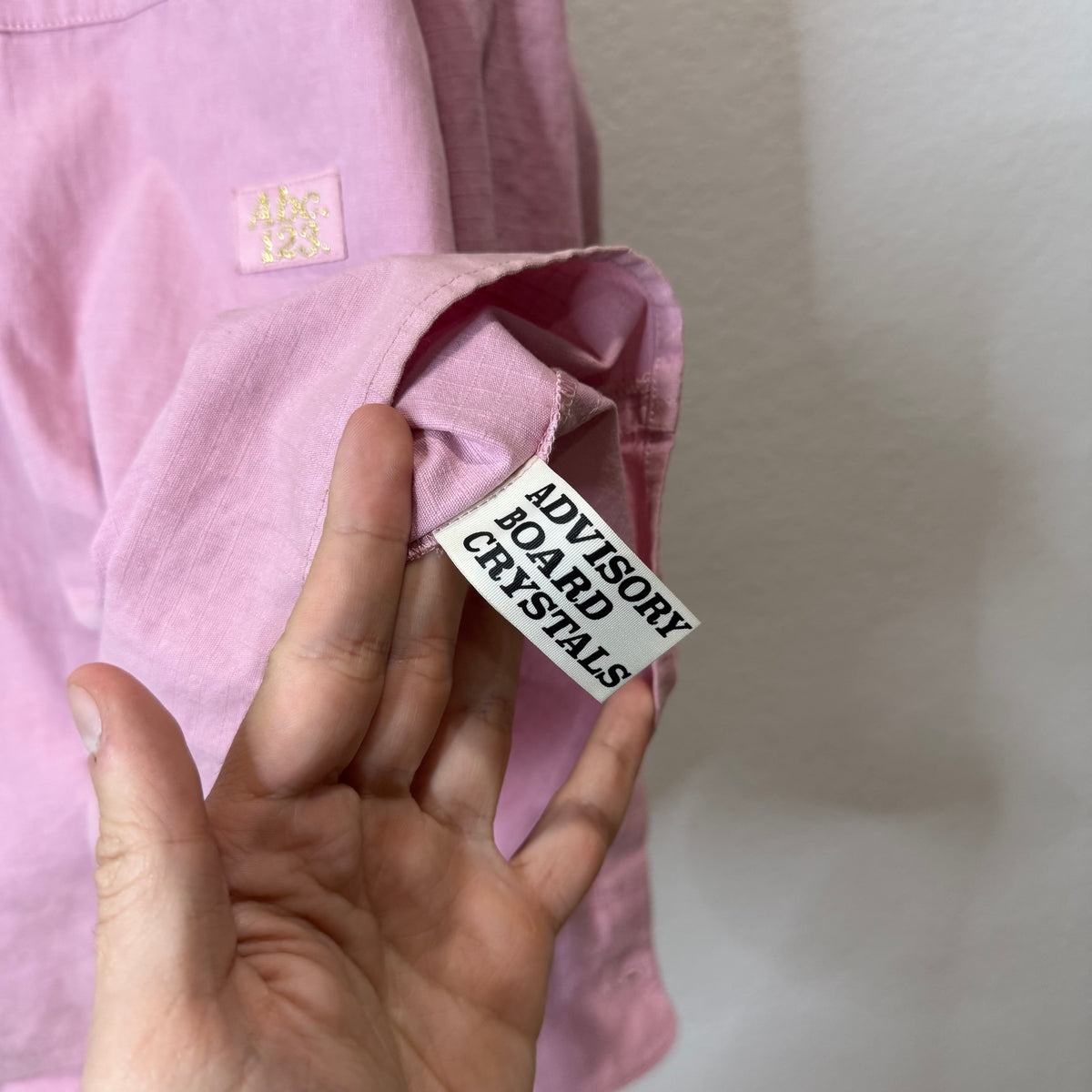 ABC Advisory Board Crystals Pink Button Up Shirt - Size XL