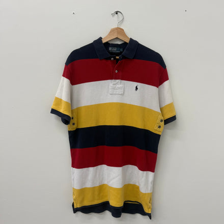 Ralph Lauren Stripe Polo Shirt - Size L