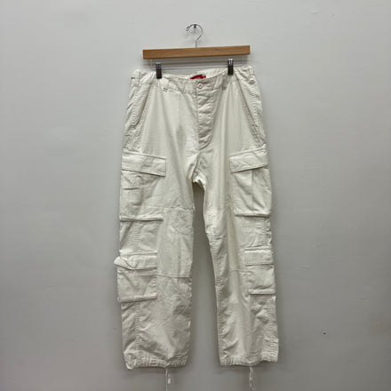 Supreme White Cargo Pants - Size 32