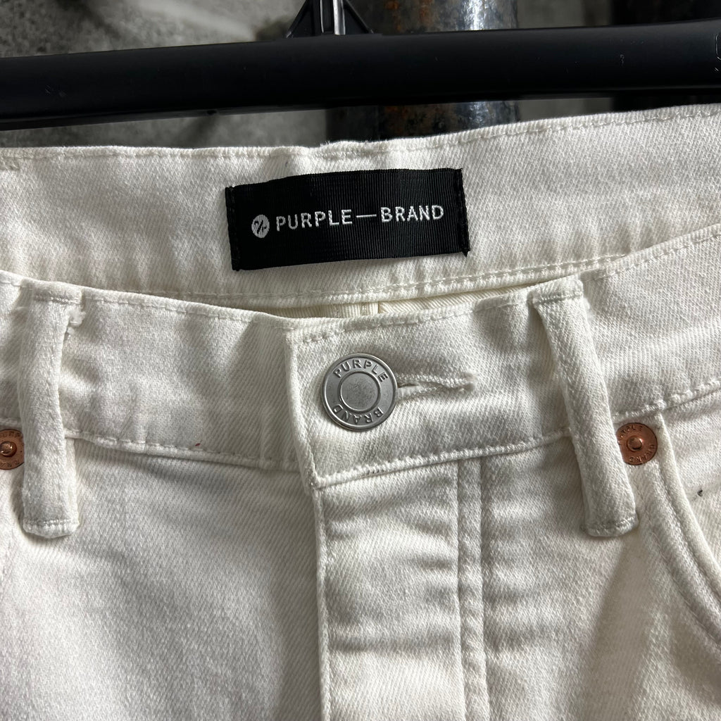 Purple Brand White Skinny Denim Jeans - Size 30