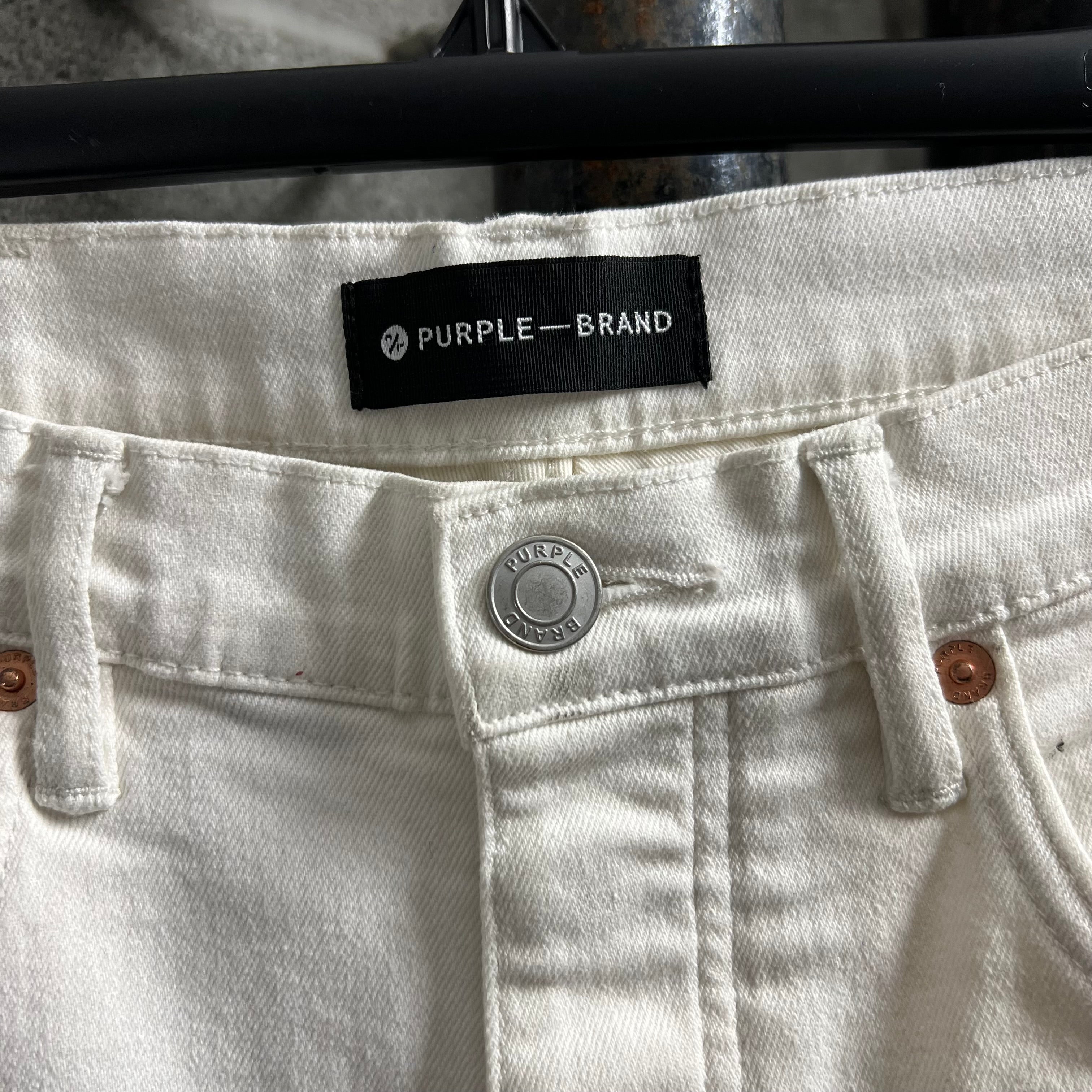 Purple Brand White Skinny Denim Jeans - Size 30