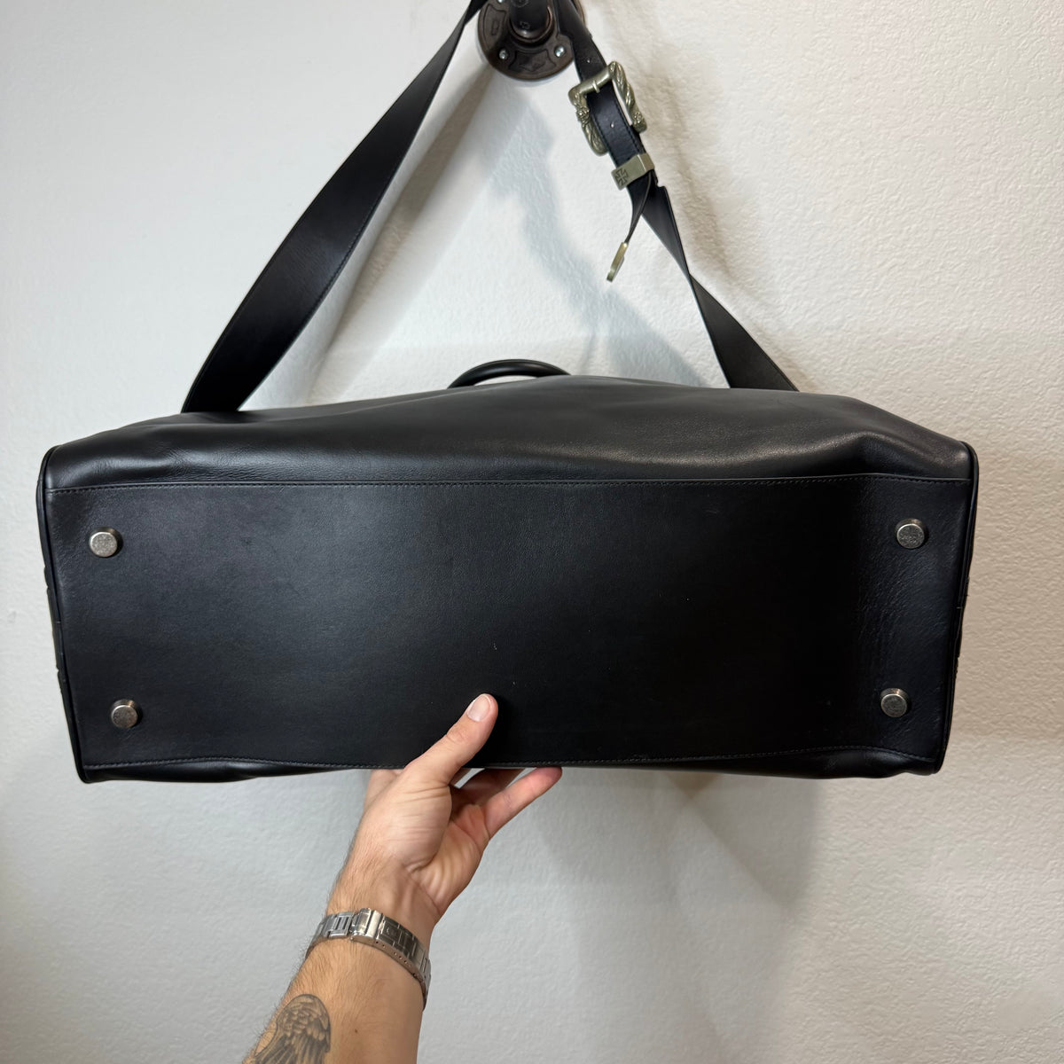 ERD Enfants Riches Déprimés Leather Travel Buckle Bag Black