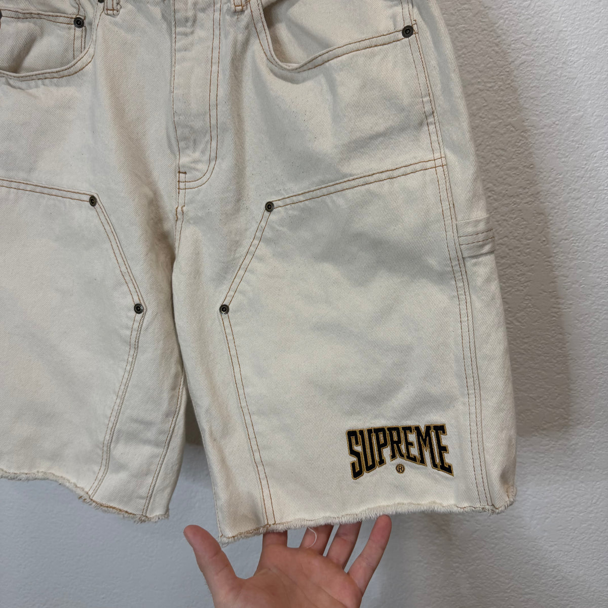 Supreme Double Knee Painter Shorts - Size 30