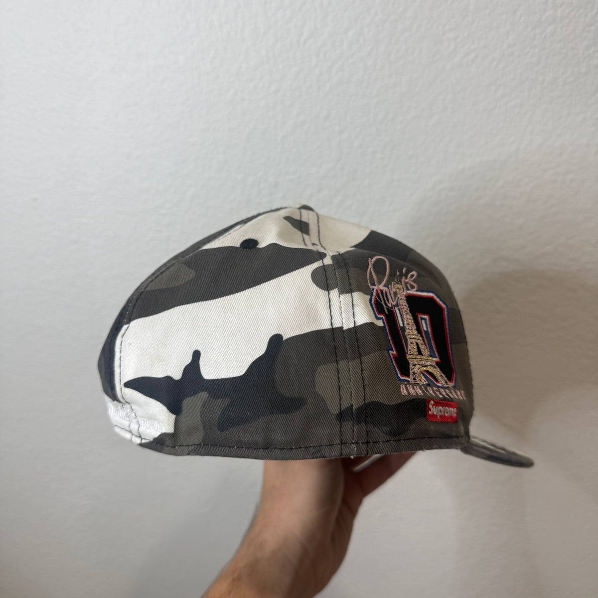 Supreme Camo Paris 10th Anniversary Fitted Hat (7 1/2) PREOWNED