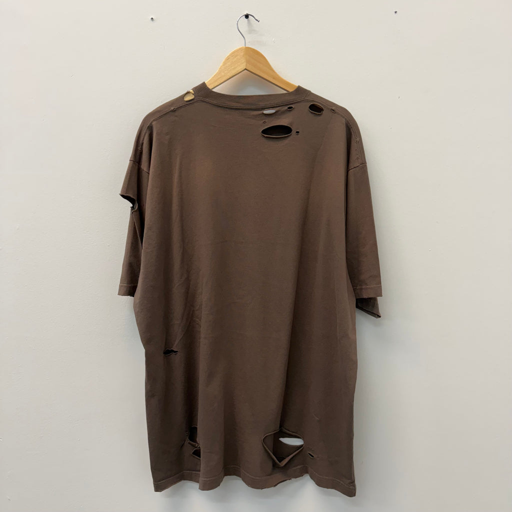 Balenciaga Holes T-Shirt Brown - Size S