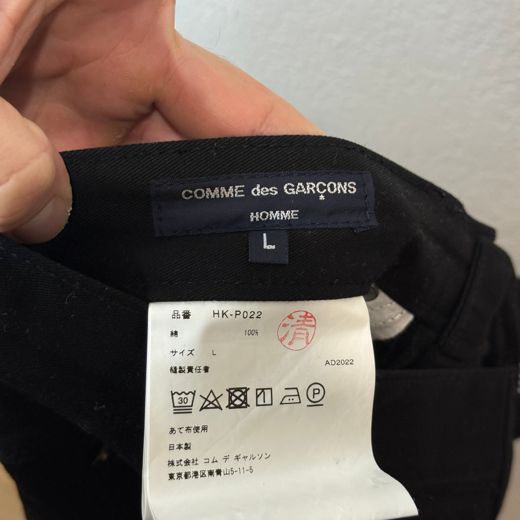 CDG Comme Des Carcons Black Double Knee Carpenter Pants - Size L