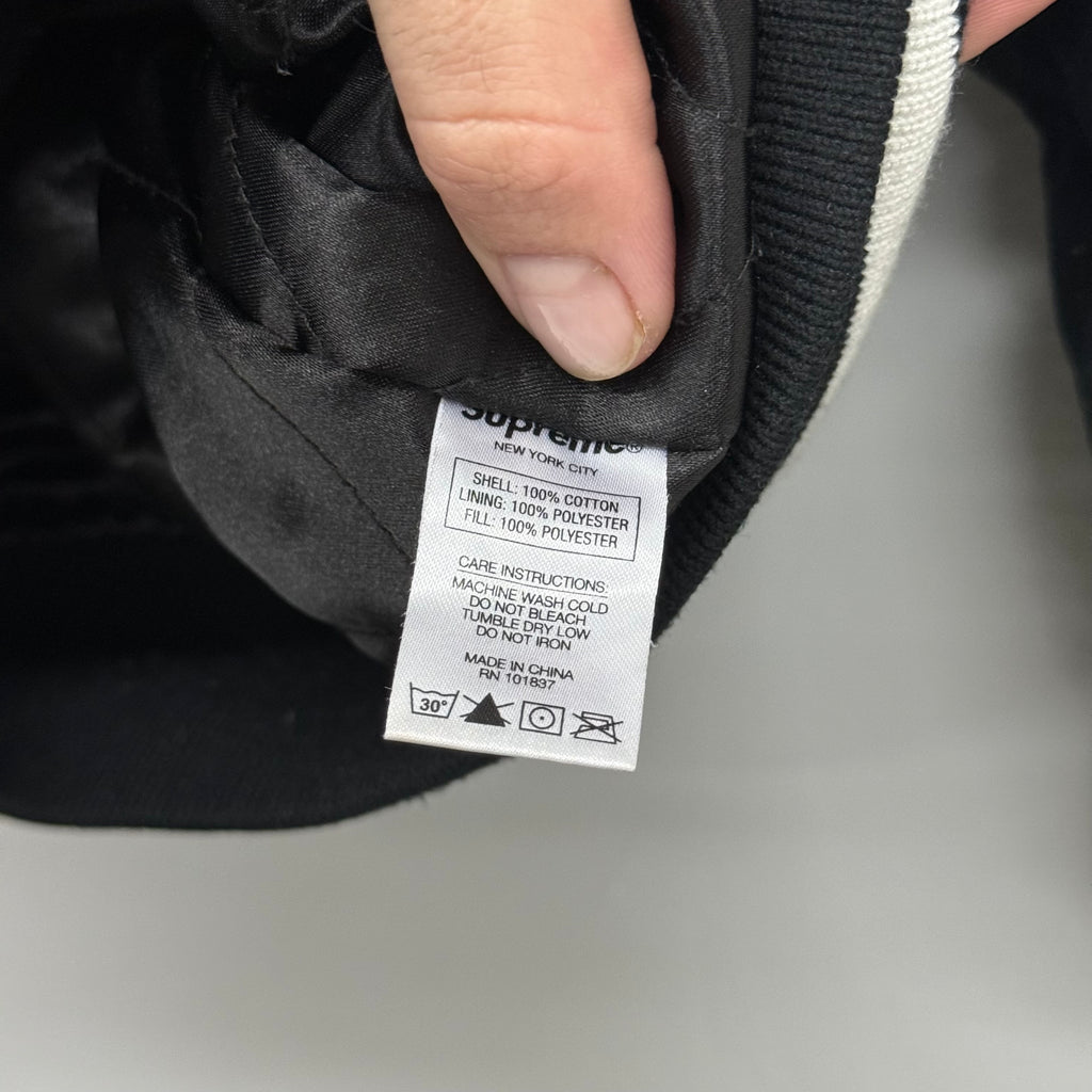 Supreme MLB New Era Black Patch Jacket - Size M