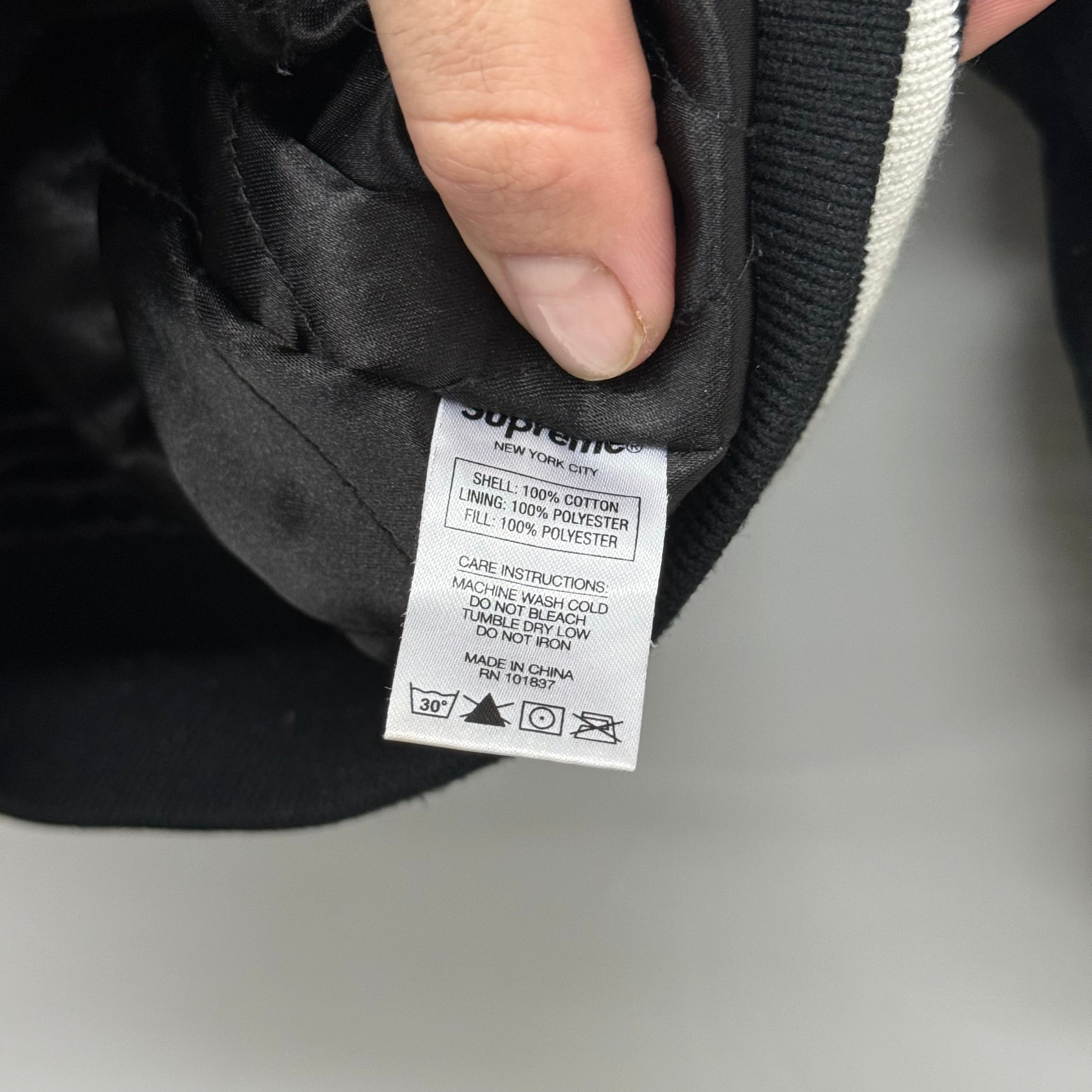 Supreme MLB New Era Black Patch Jacket - Size M