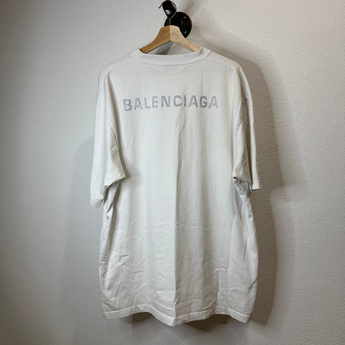 Balenciaga Rhinestone Logo T-Shirt - Size M (XL)