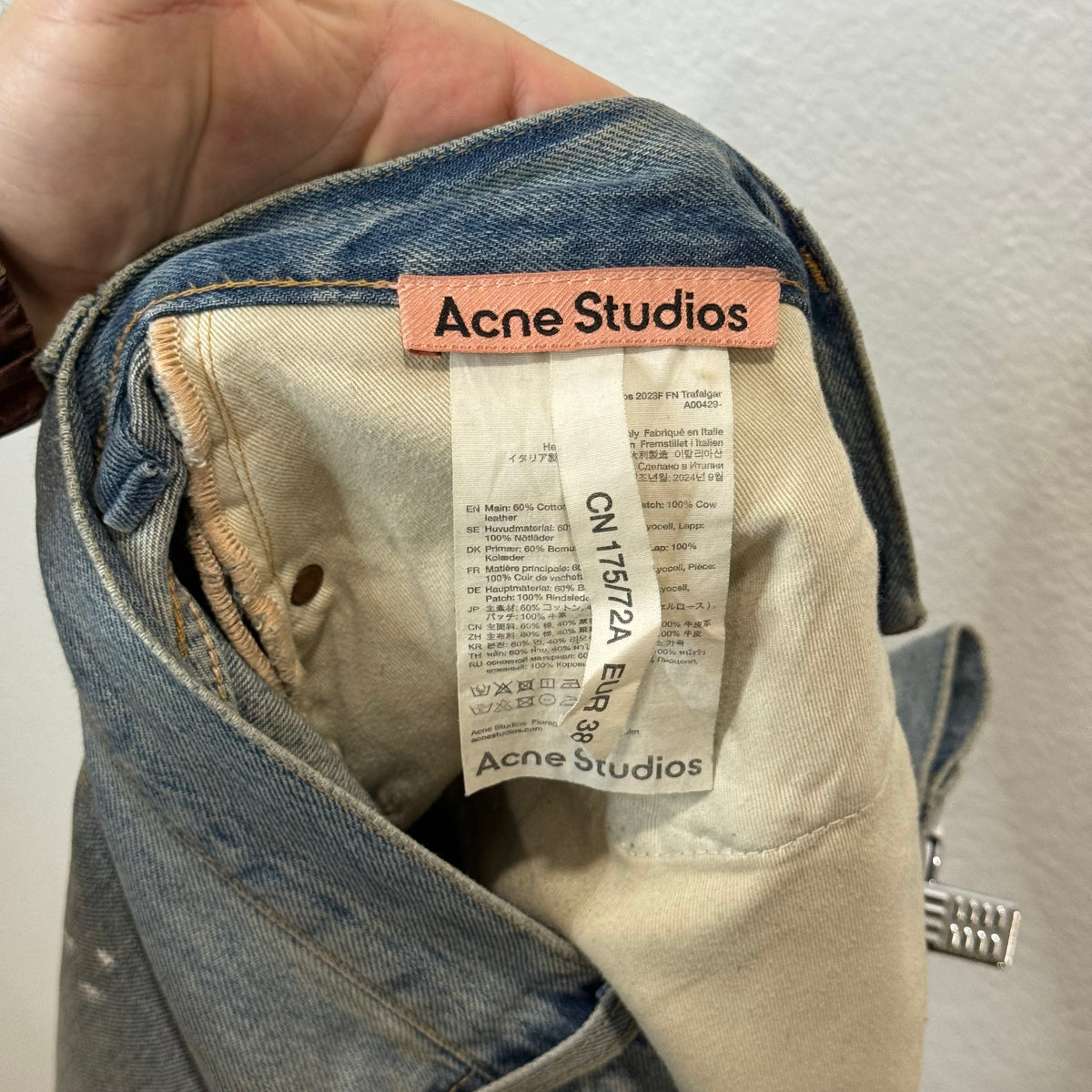 Acne Studios Baggy Paint Splatter Denim - Size 30