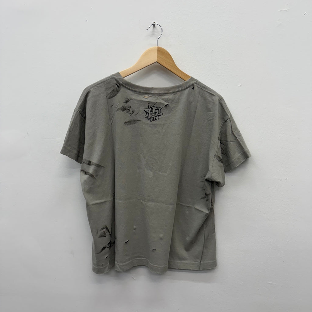 Bravest Studios Sosa Distressed Cropped Shirt Grey