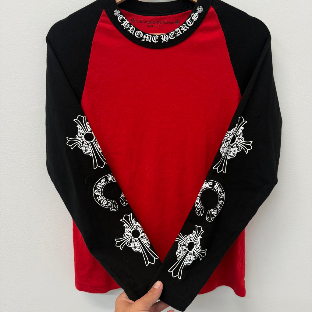 Chrome Hearts Baseball Longsleeve Neck Script - Size M