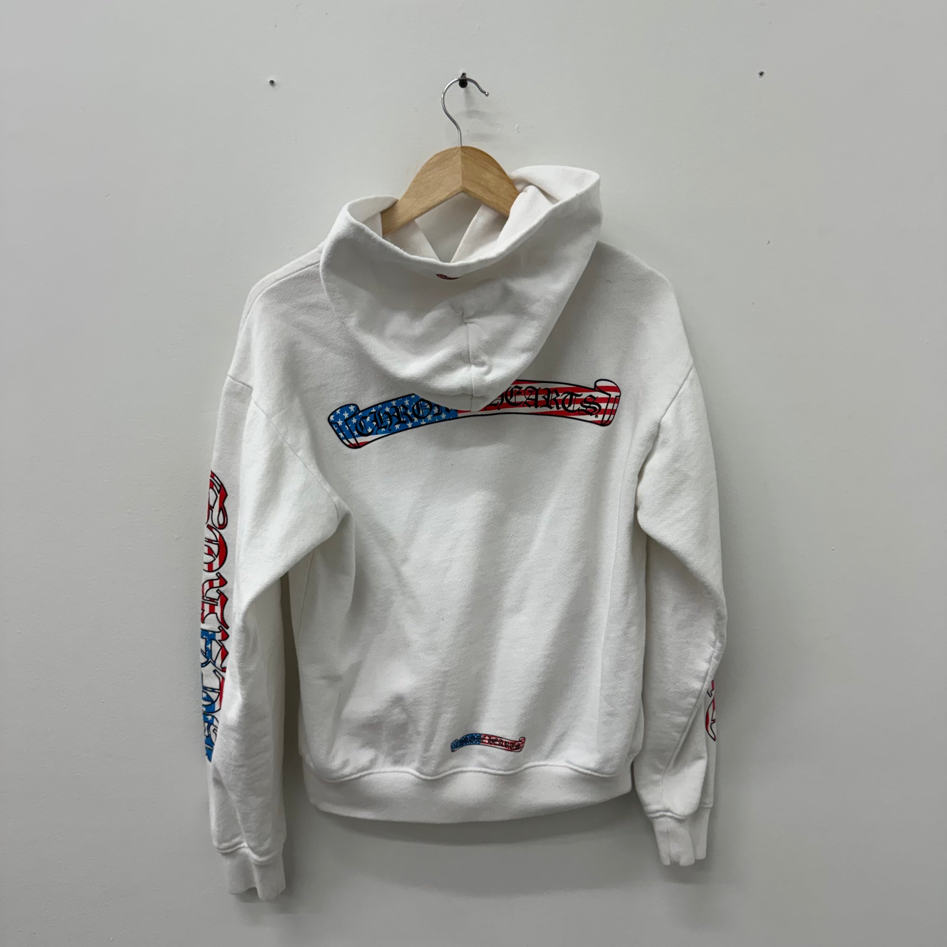 Chrome Hearts Matty Boy USA Hoodie White - Size S