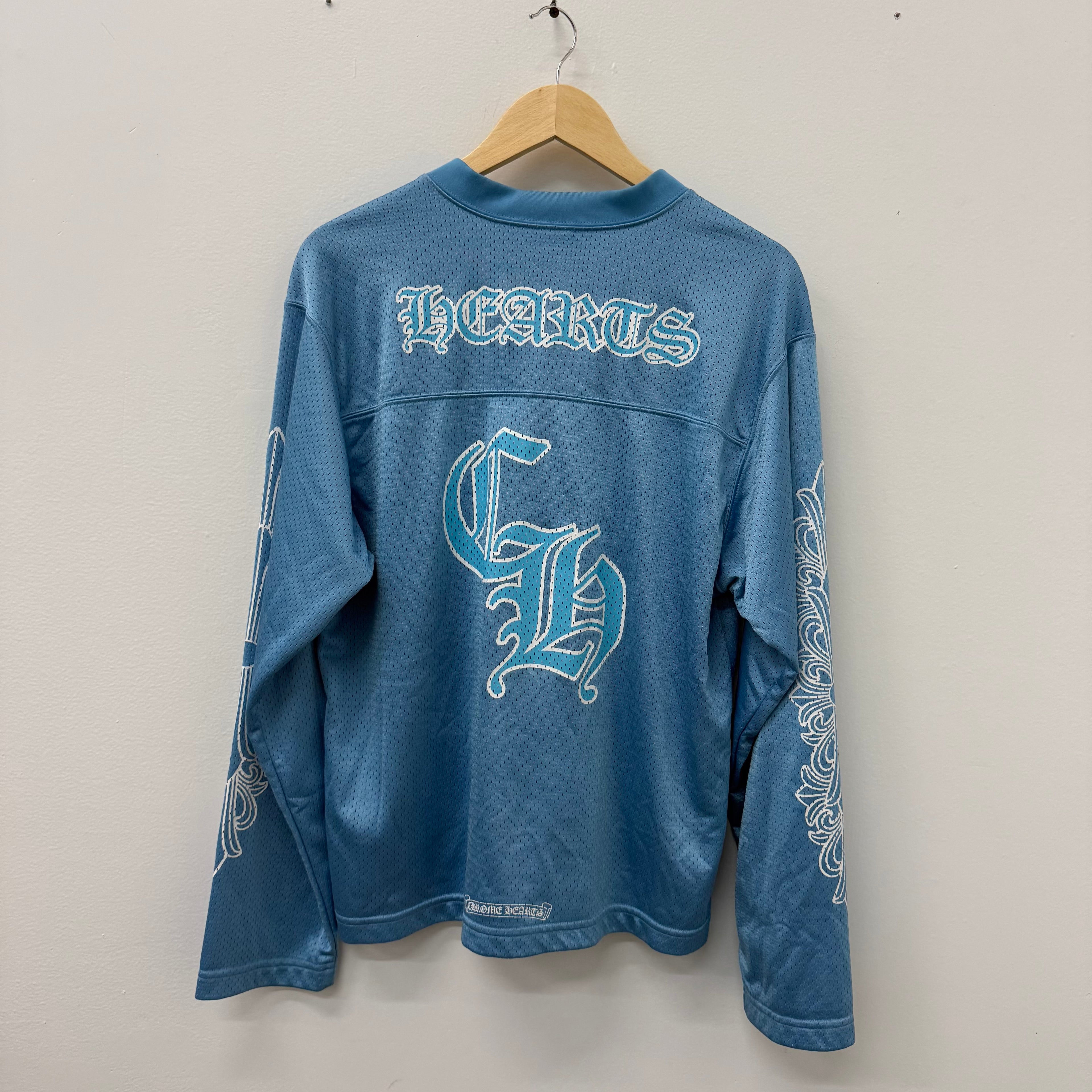 Chrome Hearts Blue Mesh Hockey Jersey - Size M
