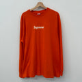 Supreme Orange Box Logo Longsleeve Shirt - Size L