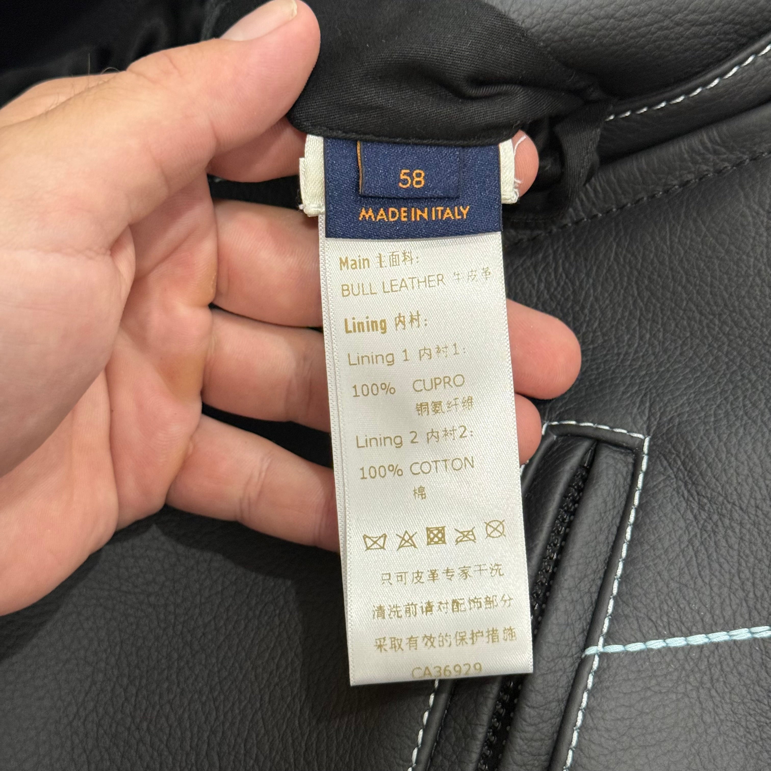 Louis Vuitton Leather Frequency Jacket - Size 58 (XXL)
