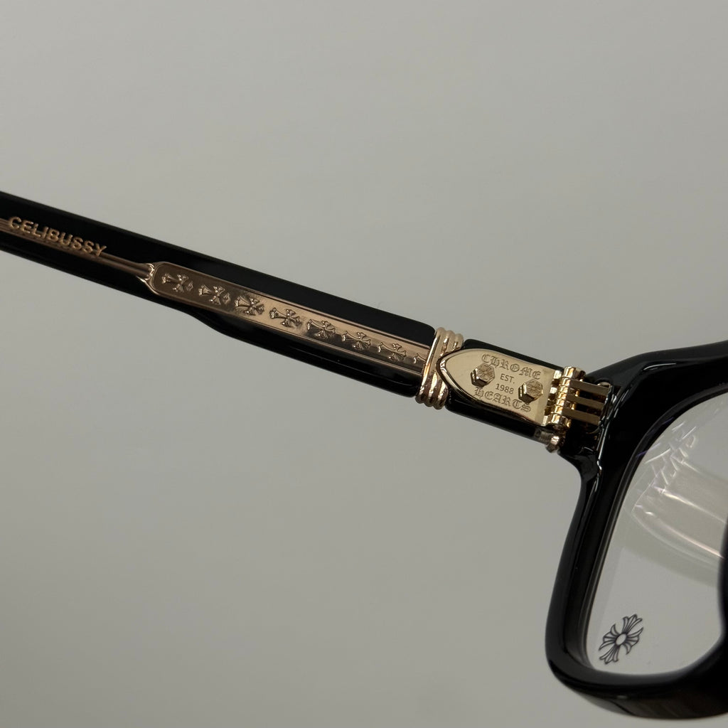 Chrome Hearts Celibussy Gold / Black Glasses