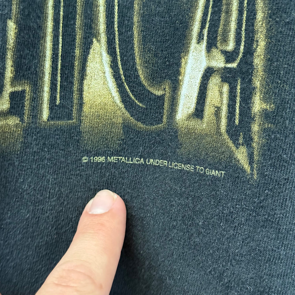 Vintage Metallic Logo T-Shirt - Size XL