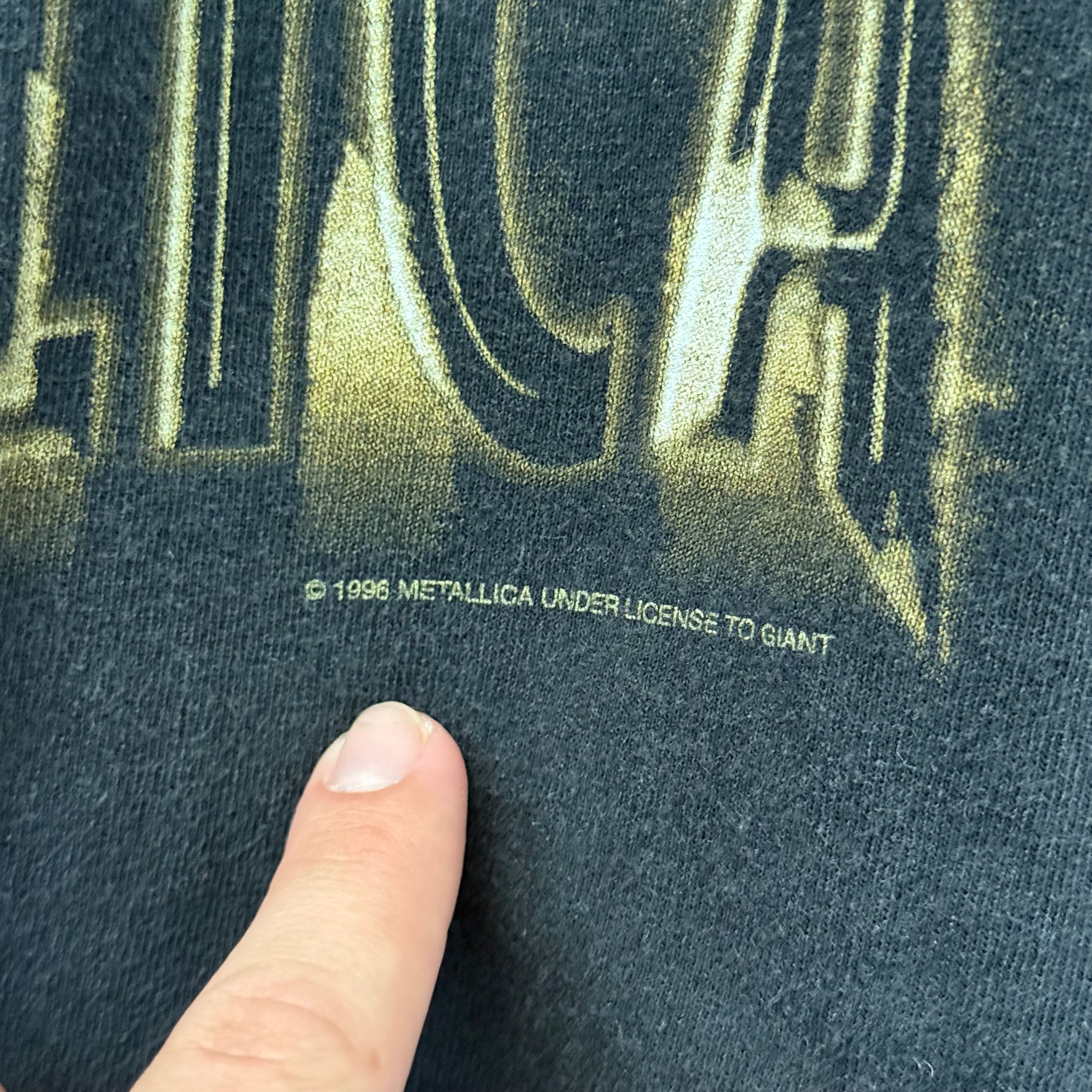 Vintage Metallic Logo T-Shirt - Size XL