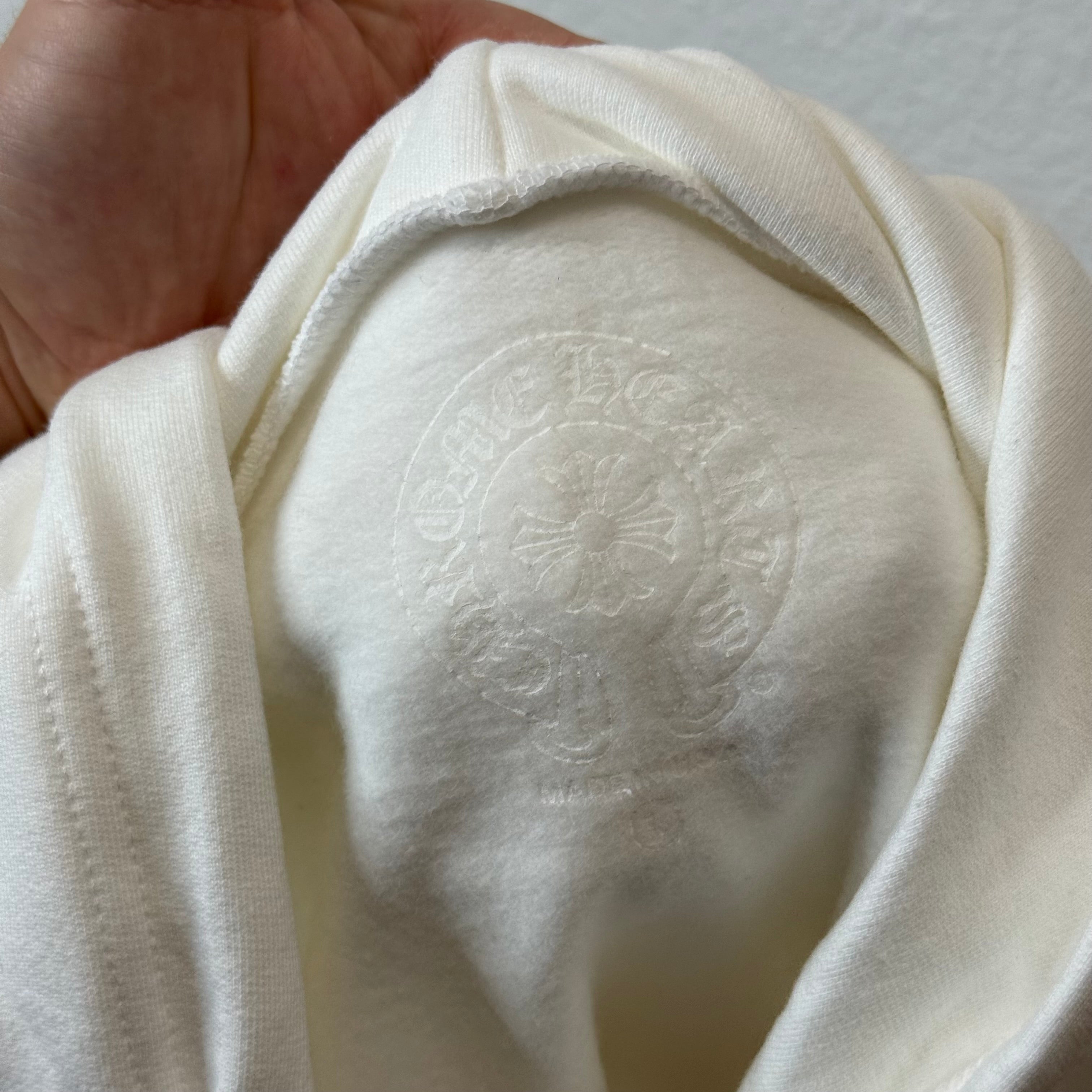 Chrome Hearts Metallic Foil Hoodie White - Size L