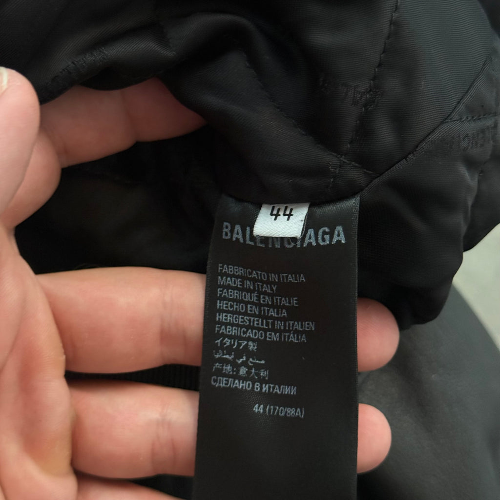 Balenciaga Sporty B Leather Taxi Blouson Hooded Jacket - Size 44 (L)