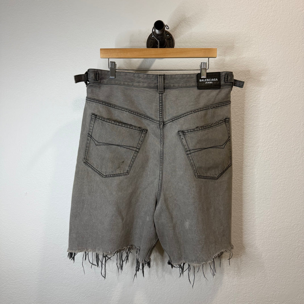 Balenciaga Distressed Skater Denim Shorts - Size M (34)