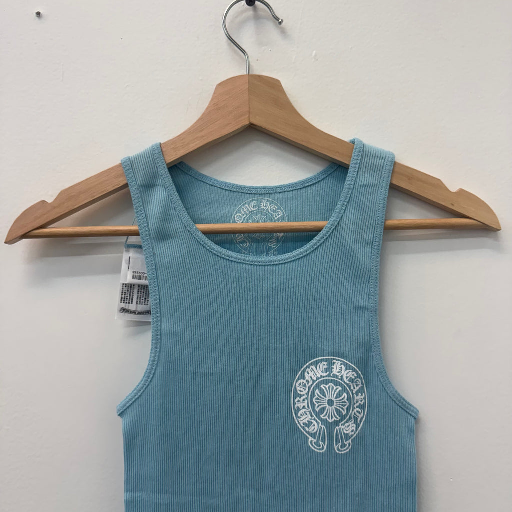 Chrome Hearts Blue Horseshoe Tank Top - Size S
