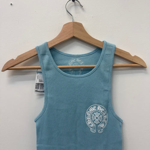 Chrome Hearts Blue Horseshoe Tank Top - Size S