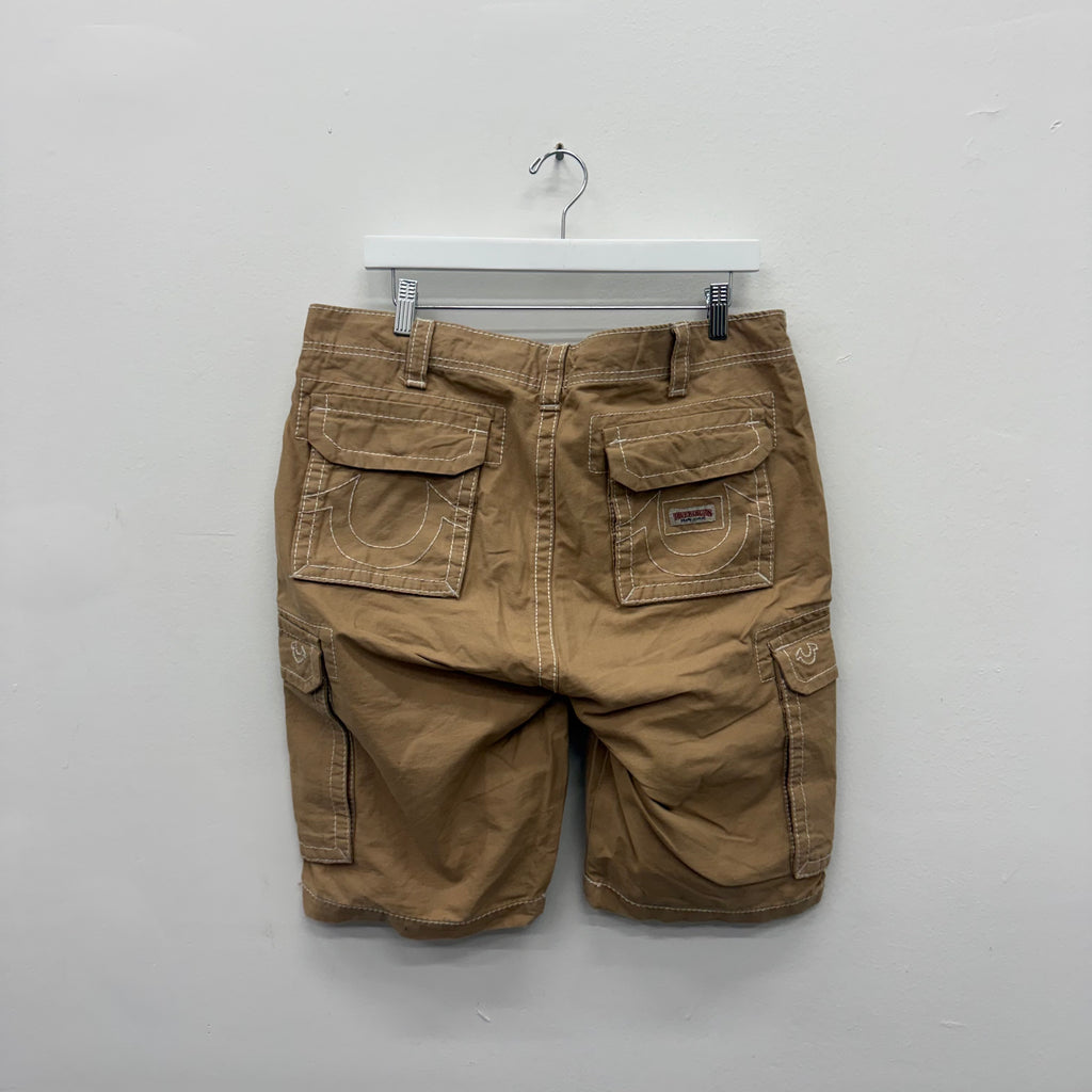 True Religion Cargo Khaki Shorts - Size 30
